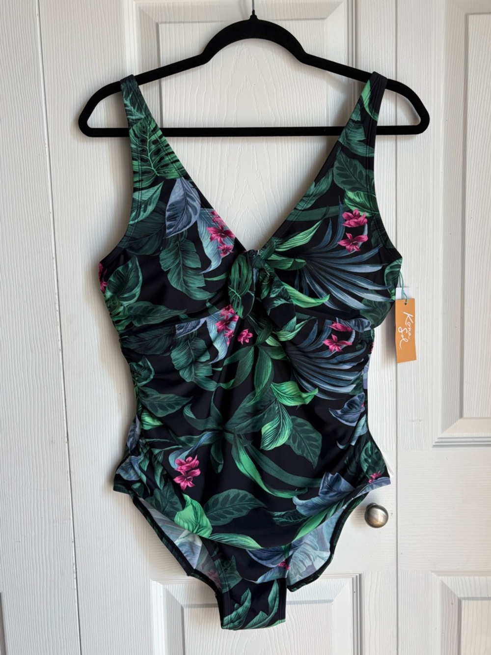 NWT Kona Sol One-Piece Swimsuit Tummy Control Full Seat Coverage with Hygienic